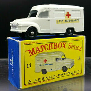 yzzr[@͌^ԁ@ԁ@[VOJ[ }b`V[YxbhtH[h[}Xmatchbox lesney series no14c bedford lomas ambulance 1962 question vnmib