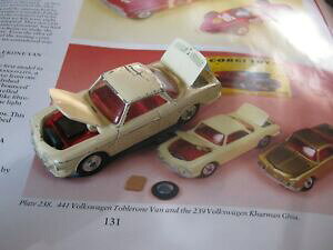 yzzr[@͌^ԁ@ԁ@[VOJ[ R[M[JuI^CvMAobWcorgi 239 vw karmann ghia playworn original intact, comme illustre 2016 badge