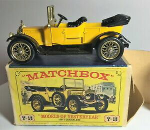 yzzr[@͌^ԁ@ԁ@[VOJ[ }b`f{bNXIy13 matchbox lesney, models of yesterday, 1911 daimler, original box