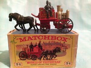 yzzr[@͌^ԁ@ԁ@[VOJ[ }b`V[Yfmatchbox series model of yesteryear no y 4 horse drawn fire engine