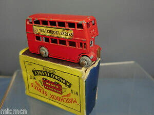 yzzr[@͌^ԁ@ԁ@[VOJ[ }b`fhoXmatchbox lesney modele 5a london bus 52 mm nmib