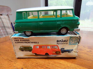 �y���������z�z�r�[�@�͌^�ԁ@�ԁ@���[�V���O�J�[ �h�C�c�~�j�O���[���o�X�t���[�x�A�����O�X���b�vanker barkas b1000 rda mini bus vert amp; jaune roulement libre jouet a friction en boite