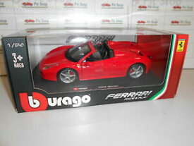 【送料無料】ホビー　模型車　車　レーシングカー フェラーリスパイダーレッドbbu1826017 by bburago ferrari 458 spider red 124