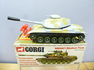 yzzr[@͌^ԁ@ԁ@[VOJ[ R[M[f[g^N^Cv{bNXo[Wcorgi toys model 902 m60a1 medium tank first type box version mib