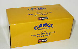 �y���������z�z�r�[�@�͌^�ԁ@�ԁ@���[�V���O�J�[ �v�W���[�^�[�{�O�����h�_�J�[���v�����[�V�����L������124 1980s burago peugeot 405 turbo 16 grand raiddakar camel promotionnel