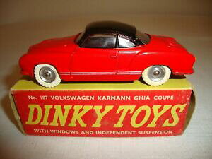 �y���������z�z�r�[�@�͌^�ԁ@�ԁ@���[�V���O�J�[ �t�H���N�X���[�Q���J�u���I���^�C�v�M�A�N�[�y�{�b�N�Xdinky 187 volkswagen karmann ghia coupeexcellent dans boite dorigine