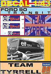 �y���������z�z�r�[�@�͌^�ԁ@�ԁ@���[�V���O�J�[ �f�J�[���t�H�[�h�g�����W�b�g�`�[���e�B����decal 143 ford transit team tyrrell elf 01