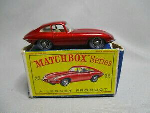 �y���������z�z�r�[�@�͌^�ԁ@�ԁ@���[�V���O�J�[ �}�b�`�W���K�[�^�C�vaj808 matchbox lesney jaguar type e 1962 ref 32 etat moyen