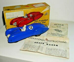 yzzr[@͌^ԁ@ԁ@[VOJ[ re[WWFbg[XvX`bNvintage jetex jet propulsion voiture de course c annees 1950 rare bleu plastique boxed g196