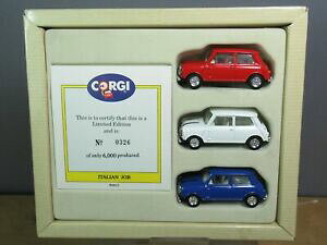 yzzr[@͌^ԁ@ԁ@[VOJ[ R[M[f~jN[p[C^AWu{bNXcorgi modele 97713 mini coopers italian job 3 voiture set vn en parfait etat, dans sa boite