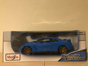 yzzr[@͌^ԁ@ԁ@[VOJ[ 118 nissan gtr r35 voiture bleu, maisto