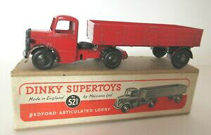 �y���������z�z�r�[�@�͌^�ԁ@�ԁ@���[�V���O�J�[ �x�b�h�t�H�[�h���[���[rare early dinky toys rouge bedford articulated lorry 1950 commerciale dinky toys