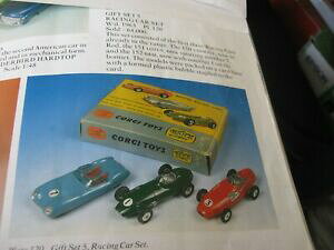 yzzr[@͌^ԁ@ԁ@[VOJ[ R[M[J[[Xcorgi gs 5 150 151 152 voiture de course set de 195963 bon playworn original voitures