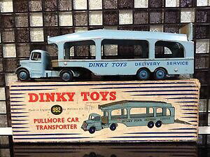 �y���������z�z�r�[�@�͌^�ԁ@�ԁ@���[�V���O�J�[ �{�b�N�X�L�����A582982 dinky meccano voiture transporteur original avec boite 1954