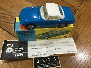 �y���������z�z�r�[�@�͌^�ԁ@�ԁ@���[�V���O�J�[ �R�[�M�[���[�^�X�G����corgi toys 319 lotus elan coupe boxed excellent