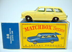 【送料無料】ホビー　模型車　車　レーシングカー マッチボクビクターボックスmatchbox rw 38b vauxhall victor estate car jaune dans d box