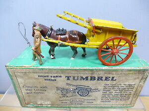 yzzr[@͌^ԁ@ԁ@[VOJ[ re[WfJ[g{bNXvintage britains modele 4f * tumbrel cart amp; carter vn en parfait etat, dans sa boite