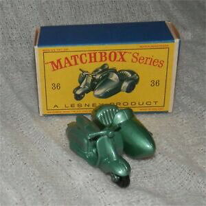 yzzr[@͌^ԁ@ԁ@[VOJ[ }b`XN[^[{bNX1960 s matchbox lesney 36 lambretta scooter andsidecar comme neuf in box original