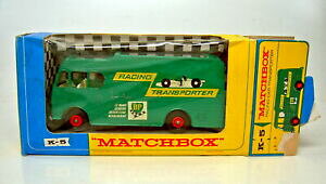 yzzr[@͌^ԁ@ԁ@[VOJ[ }b`LOTCY{bNX[XLAmatchbox kingsize k5b racing car transporteur vert en box