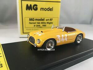 �y���������z�z�r�[�@�͌^�ԁ@�ԁ@���[�V���O�J�[ ���f���t�F���[���~�b���~���A��mg model 143 ferrari 166 mille miglia 344 1951 yellow art87