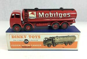 �y���������z�z�r�[�@�͌^�ԁ@�ԁ@���[�V���O�J�[ �g���^���J�[�{�b�N�Xrestaure dinky toys 504 foden 14ton tanker mobilgas repro box