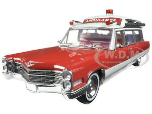 yzzr[@͌^ԁ@ԁ@[VOJ[ LfbNRNV1966 cadillac ambulance redwhite precision collection 118 by greenlight 18003