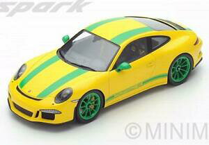 �y���������z�z�r�[�@�͌^�ԁ@�ԁ@���[�V���O�J�[ �|���V�Fporsche 991r 2016 yellowgreen 118 spark 18s259