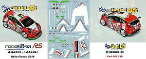 【送料無料】ホビー 模型車 車 レーシングカー デカールフォードフィエスタバッソラリーdecal 143 ford fiesta r5 brc basso rally ciocco 2016
