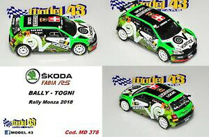 yzzr[@͌^ԁ@ԁ@[VOJ[ fJ[VR_t@rA[c@decal 143 skoda fabia r5 ballinari rally monza 2018