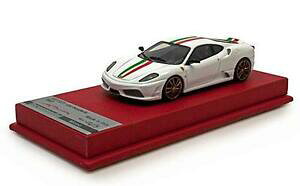 �y���������z�z�r�[�@�͌^�ԁ@�ԁ@���[�V���O�J�[ �t�F���[���C�^���A�X�N�[�f���Atecnomodel 143 ferrari 430 scuderia blanc avec drapeau italien