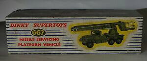 【送料無料】ホビー 模型車 車 レーシングカー ミサイルプラットフォームサービスボックスdinky toys 667 missile servicing platform vehicle, comme neuf en tres bon box