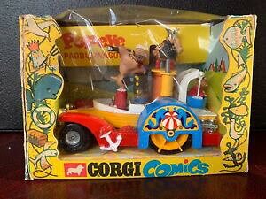 �y���������z�z�r�[�@�͌^�ԁ@�ԁ@���[�V���O�J�[ �R�[�M�[�|�p�C�p�h��corgi 802 popeye paddle wagon en excellent etat