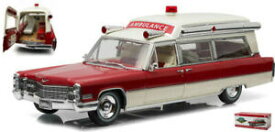【送料無料】ホビー　模型車　車　レーシングカー キャデラックトップモデルライトcadillac samp;s 1966 high top ambulance red white 118 model green light