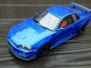 yzzr[@͌^ԁ@ԁ@[VOJ[ Ibg[`[jXXJCCf118 otto nissan gtr r34 ztune nismo bleu resine skyline limited jouet voiture modele