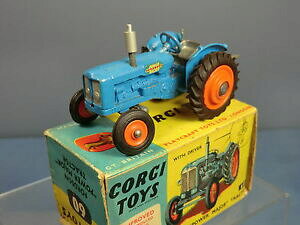 �y���������z�z�r�[�@�͌^�ԁ@�ԁ@���[�V���O�J�[ �R�[�M�[���f���{�b�N�X�p���[corgi toys model 60 fordson puissance majeure tracteur en parfait etat, dans sa boite