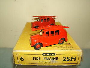 yzzr[@͌^ԁ@ԁ@[VOJ[ re[Wg[h{bNX{bNXvintage dinky toys 25h fire engines in trade box vn en parfait etat, dans sa boite