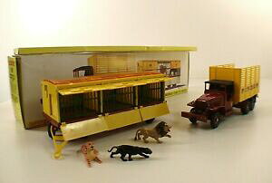 yzzr[@͌^ԁ@ԁ@[VOJ[ gbNg[[P[W{bNXdinky toys f n 881 camion pinder avec remorque cage et fauves neuf en boite