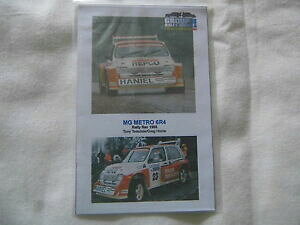 yzzr[@͌^ԁ@ԁ@[VOJ[ fJ[[[^[X|[c 143 metro 6r4 decals teesdale 1986 rac rally motorsport