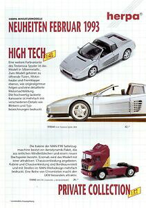 yzzr[@͌^ԁ@ԁ@[VOJ[ mxeBfptbgherpa nouveautes 1993 293 prospectus modele voitures voiture miniature prospectus brochure