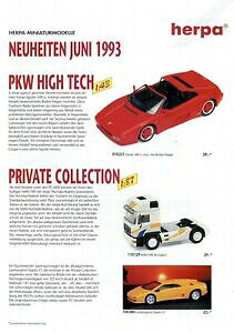 yzzr[@͌^ԁ@ԁ@[VOJ[ mxeBfptbgherpa nouveautes 1993 693 prospectus modele voitures voiture miniature prospectus brochure
