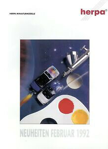 yzzr[@͌^ԁ@ԁ@[VOJ[ mxeBfptbgherpa nouveautes 1992 292 prospectus modele voitures voiture miniature prospectus brochure