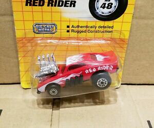 yzzr[@͌^ԁ@ԁ@[VOJ[ }b`C_[{fBfJ[hmatchbox red rider, rouge corps jouet voiture modele, comme neuf on card