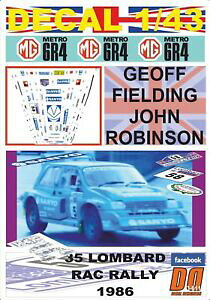 �y���������z�z�r�[�@�͌^�ԁ@�ԁ@���[�V���O�J�[ �f�J�[�����^�C��decal 143 mg metro 6r4 gfielding rac r 1986 dnf 01