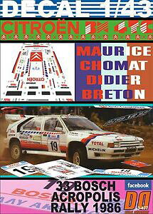 �y���������z�z�r�[�@�͌^�ԁ@�ԁ@���[�V���O�J�[ �f�J�[���V�g���G�����^�C�Adecal 143 citroen bx 4tc mchomat acropolis r 1986 dnf 01