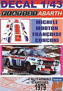 yzzr[@͌^ԁ@ԁ@[VOJ[ fJ[tBAbgAogeJdecal 143 fiat 131 abarth mmouton rmontecarlo 1979 7th 01