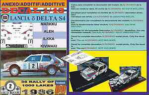 yzzr[@͌^ԁ@ԁ@[VOJ[ fJ[`Af^anexo decal 143 lancia delta s4 malen 1000 lakes 1986 3rd 01