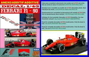 yzzr[@͌^ԁ@ԁ@[VOJ[ fJ[tF[AvXgiCWF}Zanexo decal 143 ferrari f190 alain prost nigel mansell 1990 01