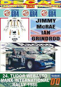 �y���������z�z�r�[�@�͌^�ԁ@�ԁ@���[�V���O�J�[ �f�J�[���W�~�[�}�N���[�}��decal mg metro 6r4 jimmy mcrae manx inter r 1986 2nd 02
