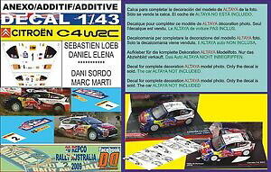 yzzr[@͌^ԁ@ԁ@[VOJ[ fJ[VgG[uI[XgAanexo decal 143 citroen c4 wrc sloeb amp; dsordo raustralia 2009 2nd amp; 3rd 01