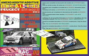 �y���������z�z�r�[�@�͌^�ԁ@�ԁ@���[�V���O�J�[ �f�J�[���v�W���[�^�[�{anexo decal 143 peugeot 205 turbo 16 e2 msundstrom rac 1986 4th 02